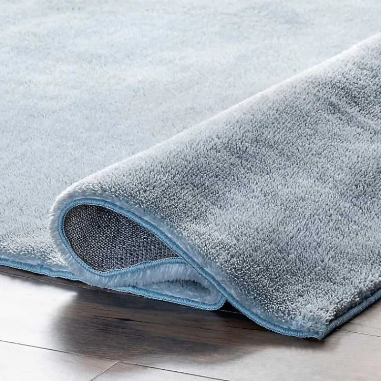 Kirklands Home Area Rugs|Whitlow Shag Washable Area Rug, 6x9 Blue