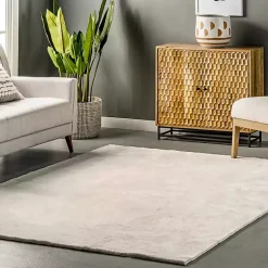 Kirklands Home Area Rugs|Whitlow Shag Washable Area Rug, 6x9 Ivory