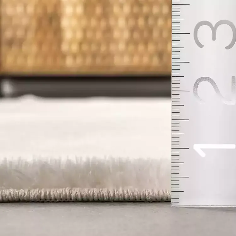 Kirklands Home Area Rugs|Whitlow Shag Washable Area Rug, 6x9 Ivory