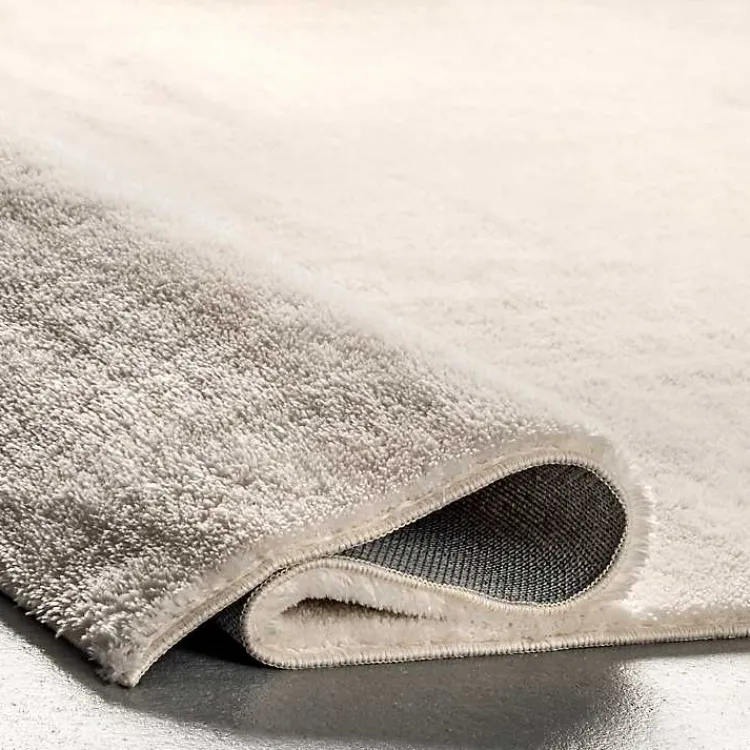 Kirklands Home Area Rugs|Whitlow Shag Washable Area Rug, 6x9 Ivory