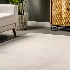 Kirklands Home Area Rugs|Whitlow Shag Washable Area Rug, 6x9 Ivory