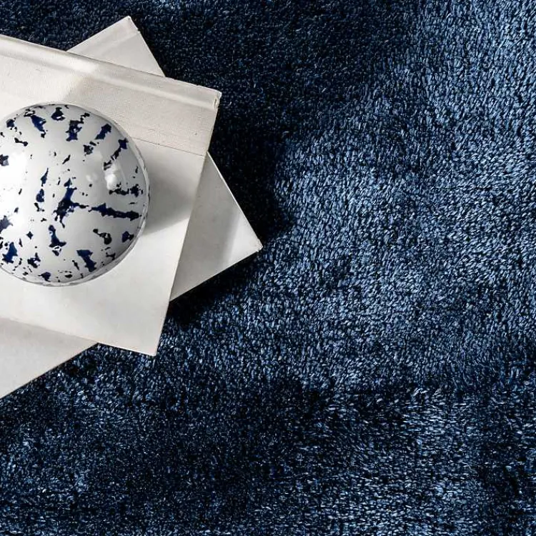 Kirklands Home Area Rugs|Whitlow Navy Shag Washable Area Rug, 8x10 Blue