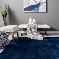 Kirklands Home Area Rugs|Whitlow Navy Shag Washable Area Rug, 8x10 Blue