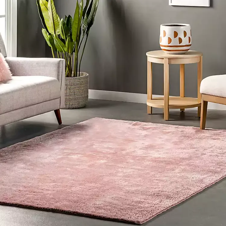 Kirklands Home Area Rugs|Whitlow Shag Washable Area Rug, 6x9 Pink
