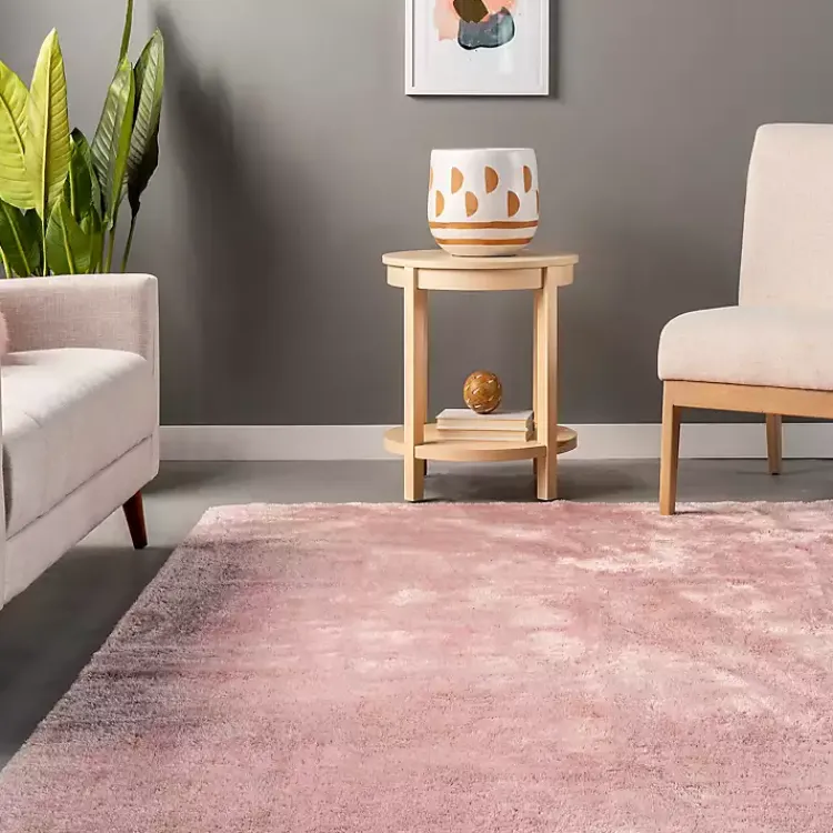 Kirklands Home Area Rugs|Whitlow Shag Washable Area Rug, 6x9 Pink