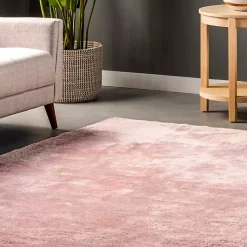 Kirklands Home Area Rugs|Whitlow Shag Washable Area Rug, 6x9 Pink