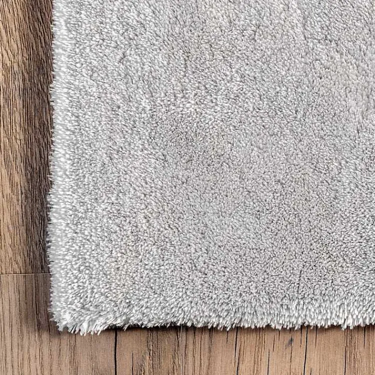 Kirklands Home Area Rugs|Whitlow Shag Washable Area Rug, 6x9 Silver