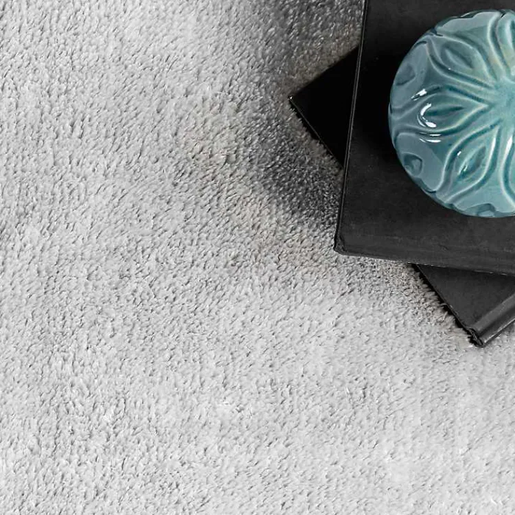 Kirklands Home Area Rugs|Whitlow Shag Washable Area Rug, 6x9 Silver