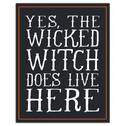 Sale Wicked Witch Lives Here Canvas Art Print Halloween