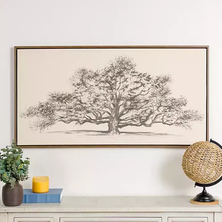 Kirklands Home Canvas Art|Wide Oak Tree Framed Art Print