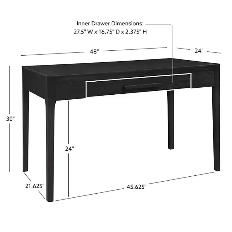 Kirklands Home Office Furniture|Wilcox Desk Black