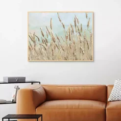 Kirklands Home Canvas Art|Wild Beach Reeds Framed Canvas Art Print Multi