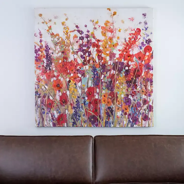 Kirklands Home Canvas Art|Wildflower Field Canvas Art Print Multi