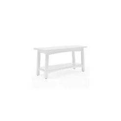 Kirklands Home Benches & Ottomans|Willis Wooden Lower Shelf Bench White