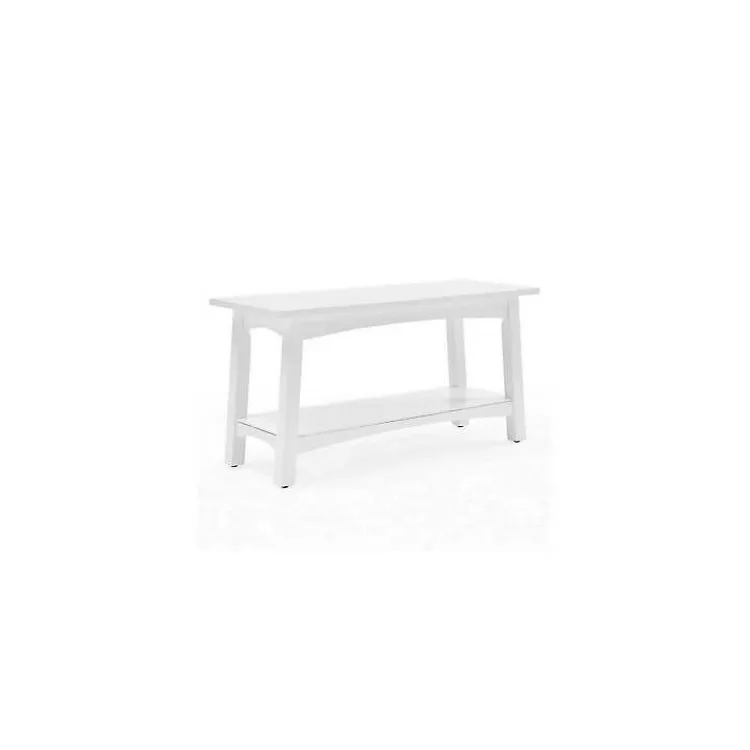 Kirklands Home Benches & Ottomans|Willis Wooden Lower Shelf Bench White