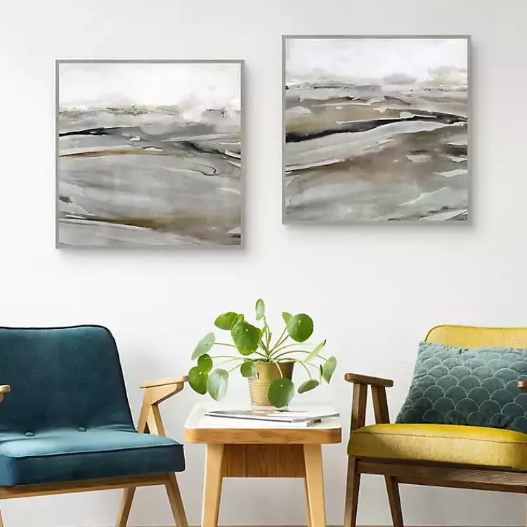 Kirklands Home Framed Art|Windblown Sands Framed Canvas Art Prints, Set of 2