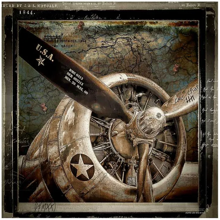 Kirklands Home Canvas Art|Wing and a Prayer Square Canvas Art Print Brown