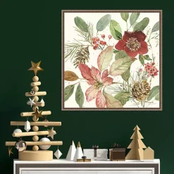 Online Winter Blooms Framed Canvas Art Print Christmas Art & Wall Decor
