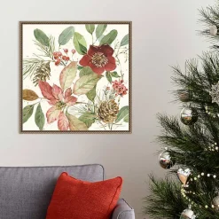 Online Winter Blooms Framed Canvas Art Print Christmas Art & Wall Decor