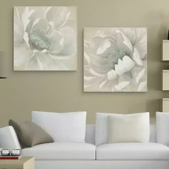 Kirklands Home Canvas Art|Winter Blooms I and II Canvas Art Prints, Set of 2