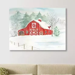 New Winter Farmhouse Canvas Art Print Christmas Art & Wall Decor