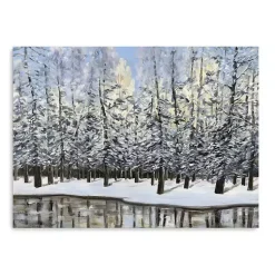 Outlet Winter Forest Landscape Canvas Art Print Christmas Art & Wall Decor