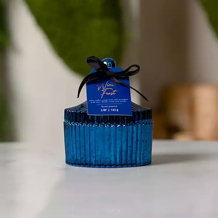 Best Winter Frost Mercury Glass Jar Candle Candles