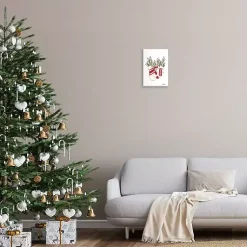 New Winter Mittens on Clothesline Wall Plaque Christmas Art & Wall Decor