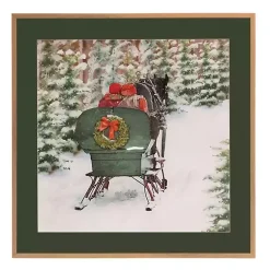 Online Winter Sleigh Ride Framed Art Print Christmas Art & Wall Decor
