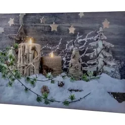 Outlet Winter Star LED Canvas Art Print Christmas Art & Wall Decor