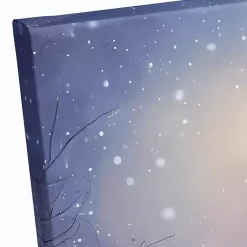 Online Winter Village at Night Canvas Art Print Christmas Art & Wall Decor