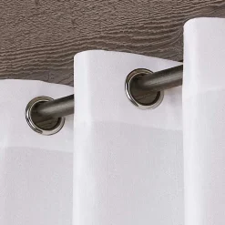 Kirklands Home Outdoor Curtains|Winter Biscayne Curtain Panel Set, 96 in. White