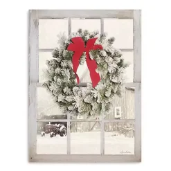 Online Winter Window View Canvas Art Print Christmas Art & Wall Decor