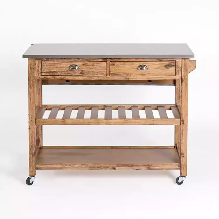 Kirklands Home Kitchen Islands & Bar Carts|Wire Brush Sonoma Drop Leaf Kitchen Island Brown