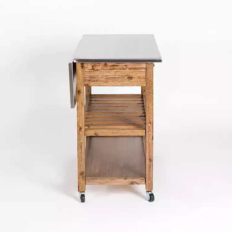 Kirklands Home Kitchen Islands & Bar Carts|Wire Brush Sonoma Drop Leaf Kitchen Island Brown