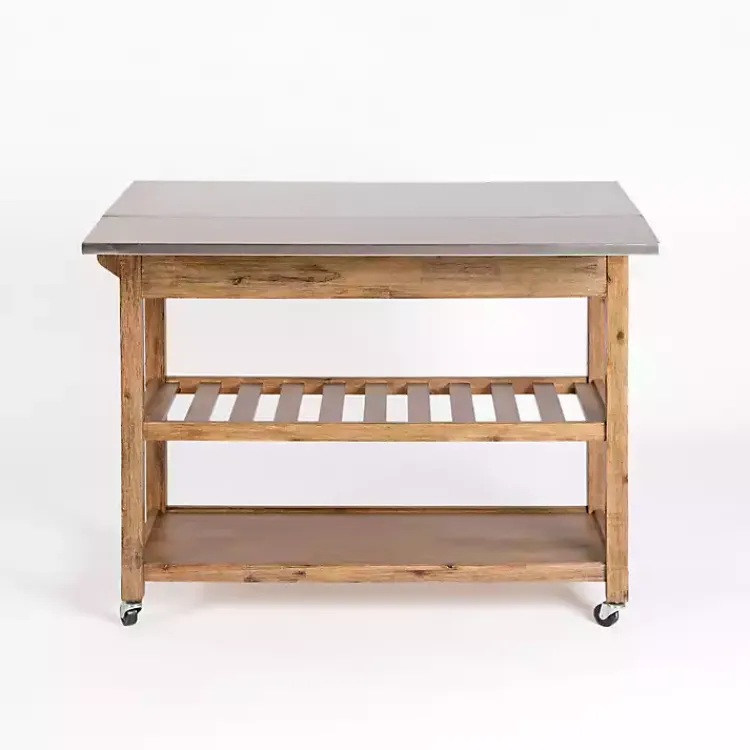 Kirklands Home Kitchen Islands & Bar Carts|Wire Brush Sonoma Drop Leaf Kitchen Island Brown