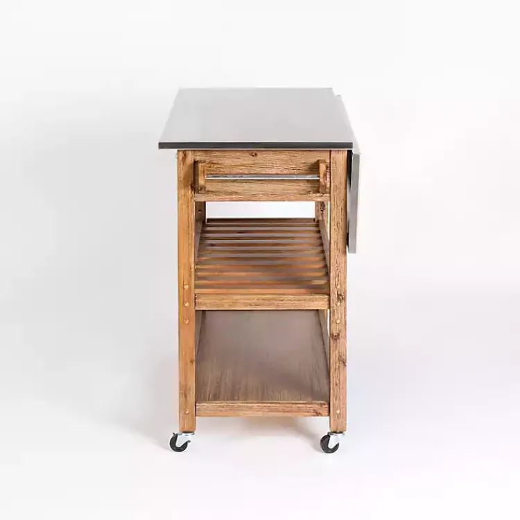 Kirklands Home Kitchen Islands & Bar Carts|Wire Brush Sonoma Drop Leaf Kitchen Island Brown