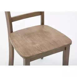 Kirklands Home Dining Chairs|Wire Brushed Natural Dining Chairs, Set of 2 Brown