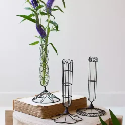Sale Wire Wrapped Bud Vases, Set of 3 Vases