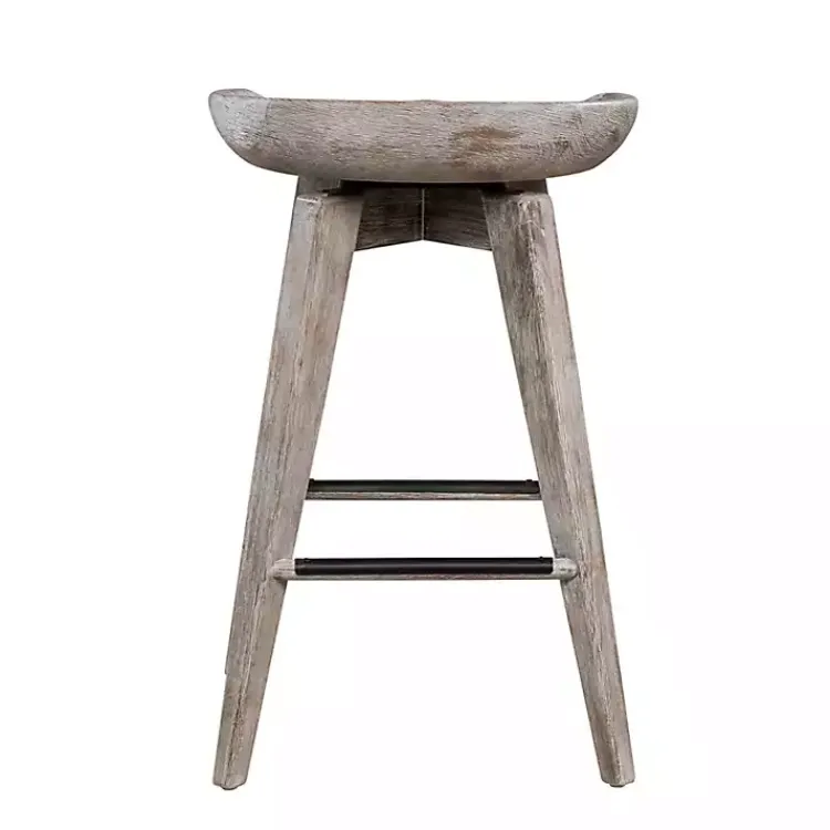 Kirklands Home Bar Stools & Counter Height Stools|Wirebrushed Barnwood Swivel Counter Stool