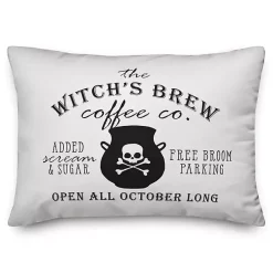 Online Witch's Brew Coffee Co Halloween Pillow Halloween