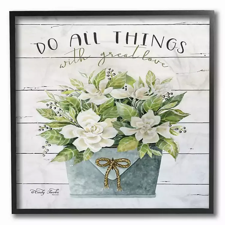 Kirklands Home Wall Quotes & Signs|With Great Love Framed Art Print White