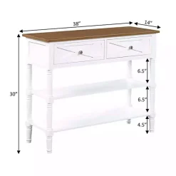 Kirklands Home Console Tables|Wood & Traditional Console Table White