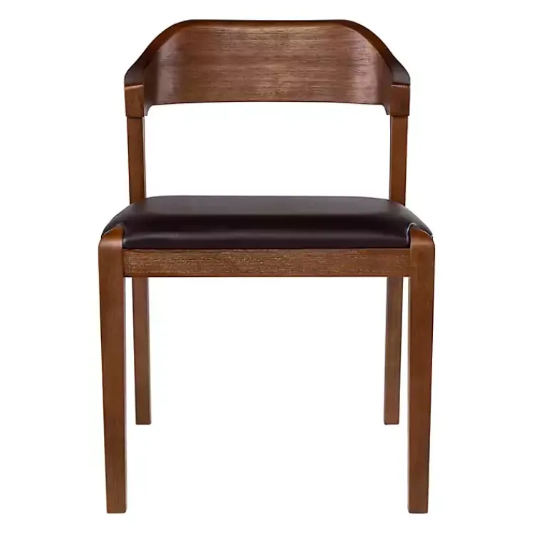 Kirklands Home Dining Chairs|Wood and Faux Leather Dining Chair Black