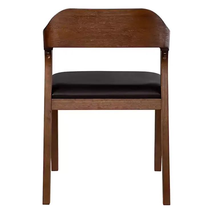 Kirklands Home Dining Chairs|Wood and Faux Leather Dining Chair Black