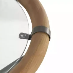 Kirklands Home Accent & End Tables|Wood and Glass Round Tripod Accent Table Brown