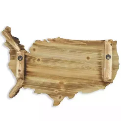 Kirklands Home Wall Plaques|Wood and Metal Plank USA Map Wall Plaque