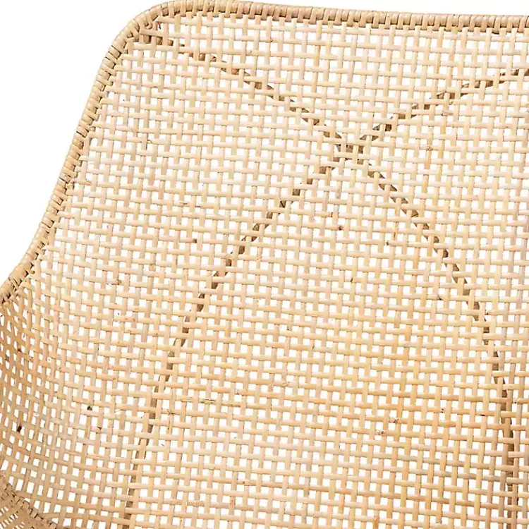 Kirklands Home Dining Chairs|Wood and Rat Flared Dining Chairs, Set of 2 Tan