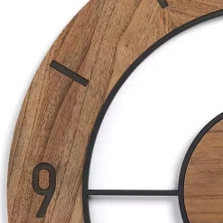 Kirklands Home Clocks|Wood Open Face Wall Clock