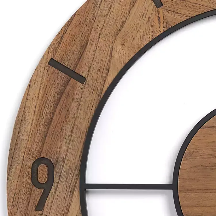 Kirklands Home Clocks|Wood Open Face Wall Clock